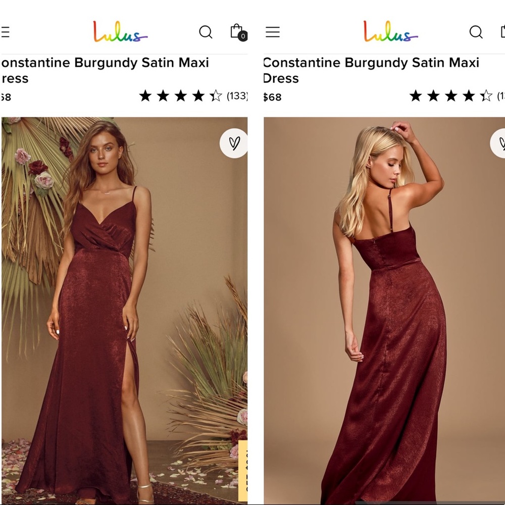 Lulus Burgundy Dress - NWT